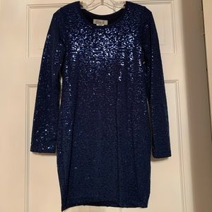 Elisa B. Tween Sequin Formal Long Sleeve Dress